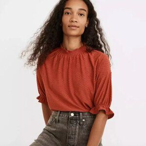 Clipper Ruffle Top Clay Brown